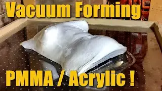 Vacuum forming a plaster bust from acrylic Glas (PMMA)
