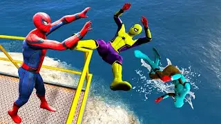 Colourfull Spiderman Jumping Highest Building (Euphoria Ragdolls)-Ep 77