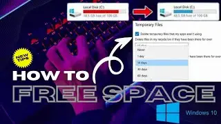 How to free up space on windows 10 | disk cleanup | How to free up space on pc | Free up space |