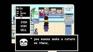 Deltarune chapter 2: Trading the Box of Heart Candy to Sans