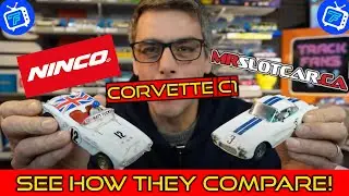 Side by Side NINCO & MRSLOTCAR Corvette C1's - Do They Compare? #slotcars #slotcarsareback