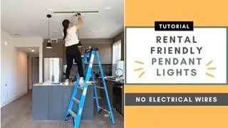 Rental Friendly PENDANT LIGHTS | No Electrical Wires | DIY Tutorial