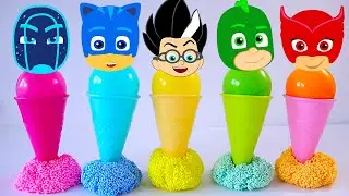Learn Colors with PJ Masks Ice Cream Cones, Balls and Beads