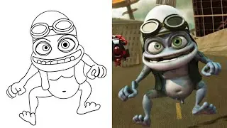 How to Draw Crazy Frog - Axel F | A ring ding ding | #drawing Easy, step by step guide #crazyfrog