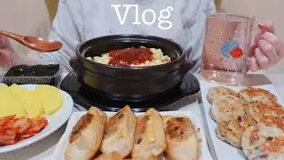 VLOG 🍣 Bibimbap With Leftovers 🍤 Making Delicious Shrimp Tempura Kimbap 🍔 Finally Getting A Haircut