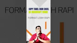 Teknik mengkopi tabel dari excel ke Microsoft Word agar tetap rapi #excel #microsoftexcel #Word