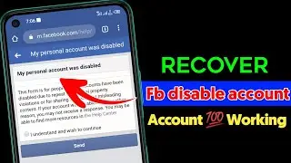 Open Facebook Disable Account 2021 | My Personal Account Was Disable Problem Solved