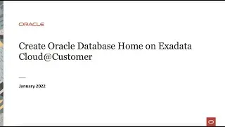 Create Oracle Database Home on Exadata Cloud@Customer