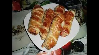 Сосиски в слоеном тесте с сыром