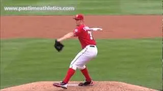Stephen Strasburg Slow Motion Pitching Mechanics - Baseball Pitcher Analysis Washington Nationals