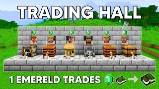 Minecraft EASY VILLAGER TRADING HALL Farm FOR ANY WORLD Tutorial 1.21+