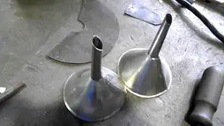 soldering and making a funnel from tinplate