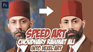 Speed Art Choudhary Rahmat Ali into Vexel Art | Commission Artwork for Client