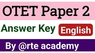Otet  Paper 2 English Answer Key 2025 l Otet Paper 2 Arts and Science English Answer Key 2025 l 