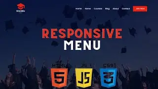 ~Responsive menu using html css javascript~ Free tutorial for beginners