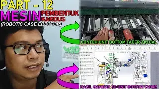 PART 12 - Unit Bottom Taper - Cara Desain Mesin Pembentuk Kardus Pakai SOLIDWORKS