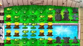 Plants vs Zombies Hack - Repeater vs Conehead Zombies Survival Pool Hard