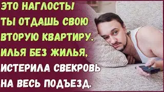 Это наглость! Ты отдашь свою вторую квартиру. Илья без жилья, истерила свекровь на весь подъезд.