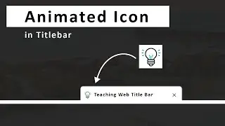 Animated Icon in Titlebar | only CSS
