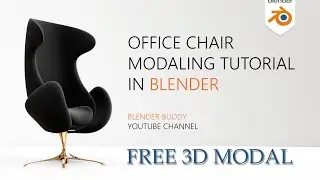 How to Make office chair in Blender Modaling (speed)