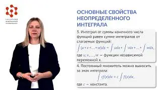 Видеоконспект лекции 13. Первообразная функция. Неопределенный интеграл и его свойства