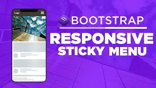 Bootstrap Responsive Sticky Navigation Bar|Sticky Navbar HTML CSS jQuery|Responsive Menu | Elkick
