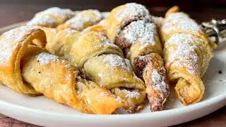 The BEST 3 Ingredient Nutella Croissants 🤤 