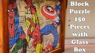 DIY Block Puzzle 150 Pices with Glass Box