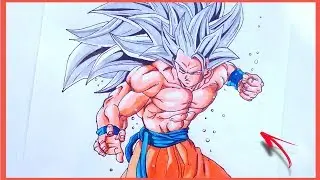 como desenhar o goku super sayajin 3 ultra instinto superior 🔥✅