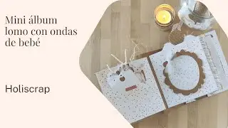Mini álbum de bebé, lomo curvo con ondas