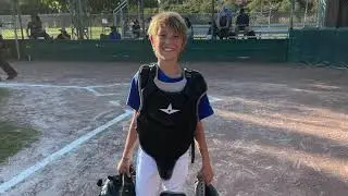 Little League Catching with Simone