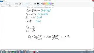 Engineering Economics - Cost Index Method