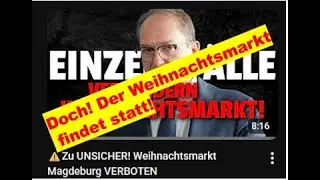Oli: The Magdeburg Christmas market isn't happening!? Yes, it is. Opening on November 20, 2025. P...