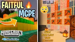 Faithful Texture Pack For MCPE| Best Texture For Low End Devices🔥😮