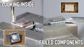 Inside failed vintage components: 1 MHz quartz crystal and early CMOS IC