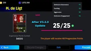 How to Train M. DE LIGT in PERFECT WAY eFootball 2024 Mobile | Training Guide & Tutorial