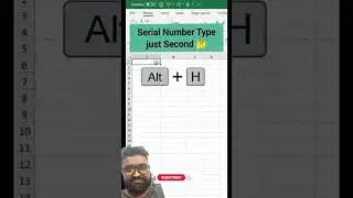 Excel Trick - Serial Numbers in Seconds