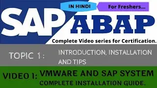 01 VMWARE installation and SAP Server configuration | SAP ABAP in HINDI