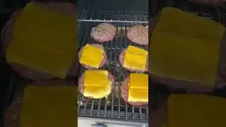 Sunday Cheese burgers on the Traeger smoker grill #backyard #traegernation #bbq #arizona