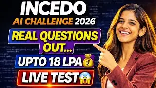 Incedo 2026 Hiring Challenge ||  LIVE Coding Questions | Full Details + Salary