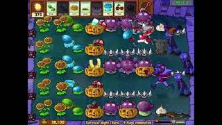 Plants vs. Zombies [PC] - Playthrough: Survival Night (Hard)