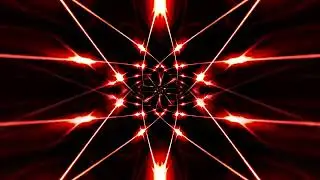Abstract Neon Symmetric Glow Red Light Kaleidoscope VJ Loops