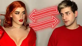 DE BÁSICA A PERRA NAVIDEÑA | TRANSFORMACIÓN DE HOMBRE A MUJER | Maquillaje navideño | Leean Salinas