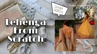 Lehenga from scratch !! DIY Lehenga !! XOXO ❤️