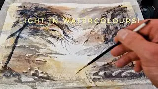 #painting light and dark in #watercolors!