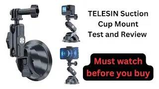 TELESIN Car Mount Suction Cup Outside Inside Windshield Test and Review