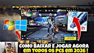 COMO BAIXAR FREE FIRE NO NOTEBOOK E PC FRACO NA NOVA ATUALIZAÇÃO ! MELHOR EMULADOR PRA PC FRACO 2026