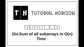Sum of all sub arrays in O(n) Time | Hard
