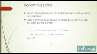 Lesson 10: Programming a Userform - Visual Basic for Applications Course