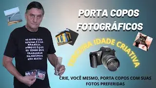 PORTA COPOS FOTOGRÁFICOS - Faça você mesmo com as suas fotos